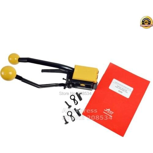 Free shipping ! Wholesale A333 Manual combination sealless steel strapping tool ,buckle Free steel strapping machine for 13-19mm