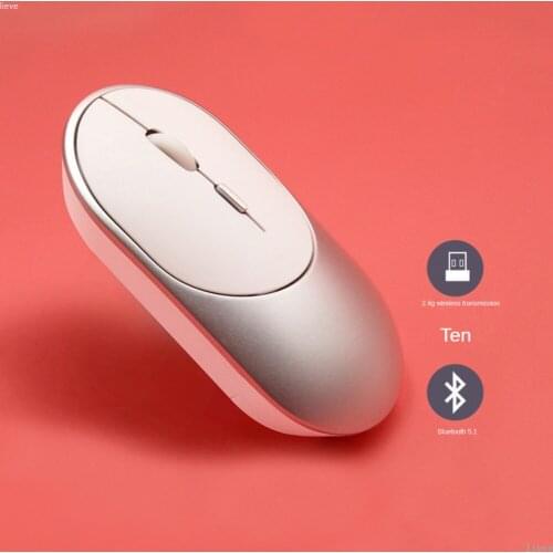 Ergonomic Silent Wireless Bluetooth Mouse Suitable For Mac IPad Laptops Rechargeable Dual-Mode Bluetooth 4.0+USB Mouse Optical
