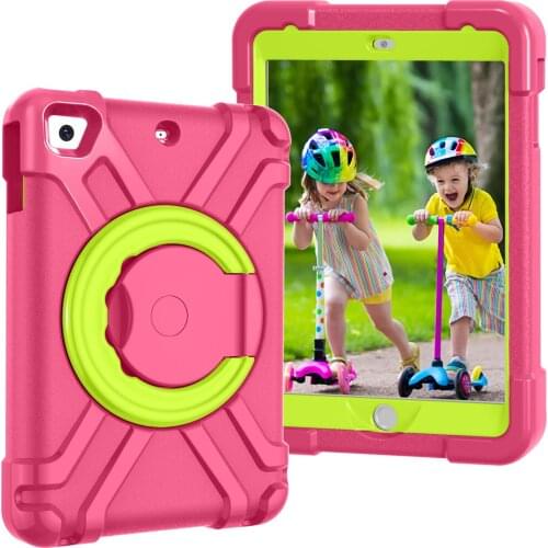 Case For iPad Mini3 Mini2 1 hand-held Shock Proof full body cover Handle stand Case for Apple iPad Mini 1 2 3 Tablet A1599 A1600