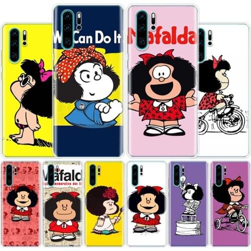 Mafalda Cartoon Cover Phone Case For Huawei Honor 10 9 20 Lite 9X 8X 8S 8A 7X 7A Pro Y5 Y6 Y7 Y9 2019 Y9S 10i20i V20 V30 Coque C