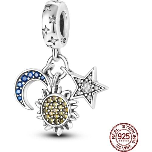 CODEDOG Sunflower 925 Stering Silver Charm Beads Fit Original Bracelet For Women Making Birthday Jewelry Gift S0213