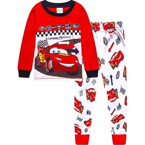 Disney designer pyjamas Pure Cotton Sleepwear Boy Soft Spring Clothes Dinosaur Children Sets Cars Kids Long Sleeve Pajamas Suit