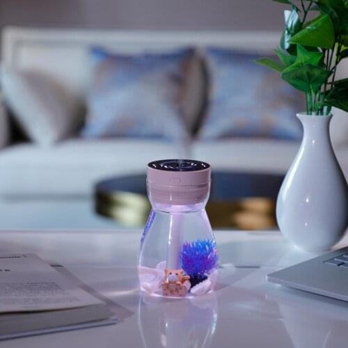 ELOOLE 380 ML Mini USB Humidifier Spray Mist Bottle Humidification With Colorful Night Light Moisturizing For Room Car Office