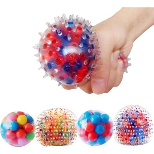 Squeeze Ball Toy DNA Colorful Beads Relieve Stress Hand Exercise Tool for Kids / Adults Random Color 2021 New Arrivals