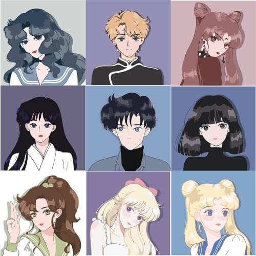 DIY painting digital picture coloring zero-based hand-painted oil painting cartoon characters unique gift home decor