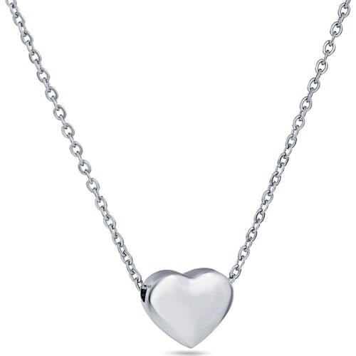 Customized Stainless Steel Tiny Heart Initial Personalized Letter Name Choker Necklace For Women Pendant Jewelry Accessories