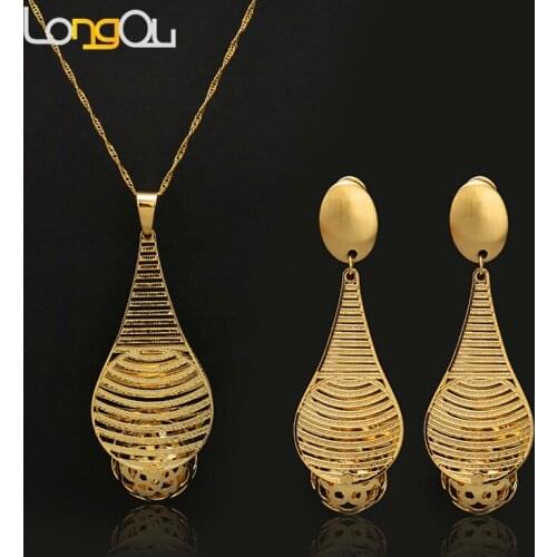 High quality Jewelry set Big Hoop Cross Earrings Pendant Trendy New Arrivals Nigerian wedding party accessories No fading