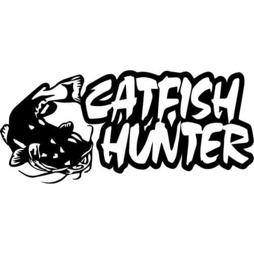 Catfish Hunter Fashion Motorcycle Vinyl Car Sticker 14cm*6cm