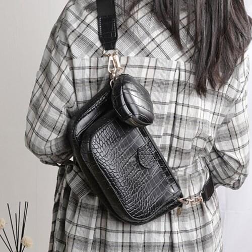 Fashion Crocodile pattern Womens Crossbody Bag Designer Wide Strap 3 pcs/Set Shoulder Bags Lady Alligator Womens Bag Purse