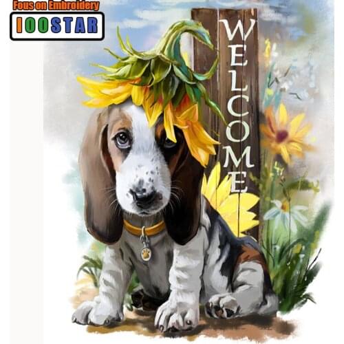 5D Diamond Mosaic Kits Diy diamond painting Cross Stitch Full Diamond Embroidery 5D Needlework Dog