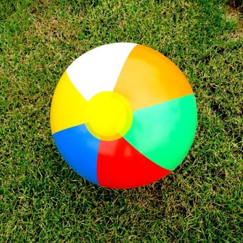 25cm Inflatable Beach Ball PVC Water Balloons Rainbow-Color Balls Summer Outdoor Beach Swimming Toys