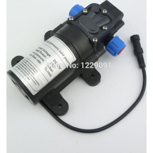 Return valve type 8bar 15W 1L/min Mini DC 12v electrical Diaphragm pump high pressure water mist Pump fog pump misting pump