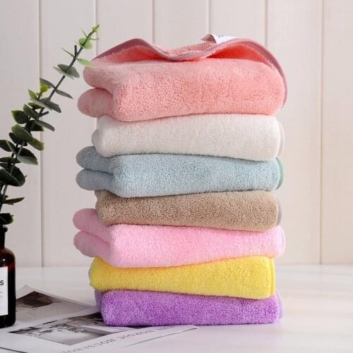 Solid Color Face Towel Hand Towels Modern Bathroom Home Hotel for Kids Adults 35*75cm Toalla Facial Visage Serviette Toalha