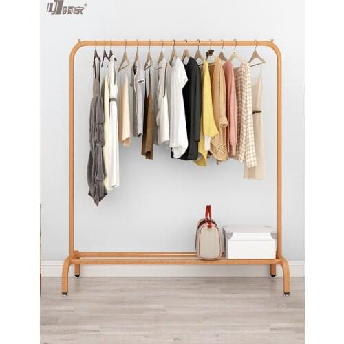Single pole contracted hangers for saving space in the closet clothes drying rack cute hangers Metal material folding