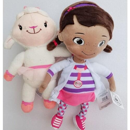 Original cute 30cm Doc doctor girl and 25cm Lambie sheep cute Plush Toys best gift for kids