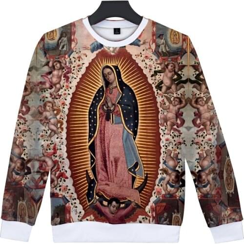 Hoodies Our Lady Of Guadalupe Virgin Mary Catholic Mexico Hoodie Sweatshirt Men Women brand Tracksuit Tops