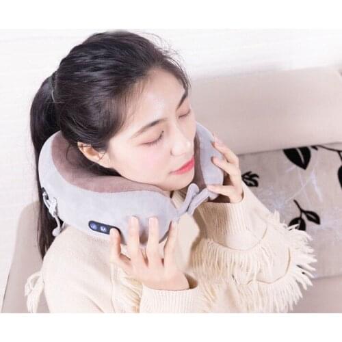 USB Charging Massage U-Shaped Pillow Multifunction Shoulder and Cervical Vertebrae Electric U Shaped Pillow