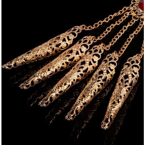 1pc Womens Girls Belly Dance Dancing Finger Indian Thai Finger Golden Jewelry LX9E