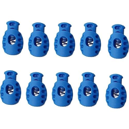 MagiDeal 10 Sets Cord Lock Toggle Buckle Shock Cord Stopper with Metal Spring for Drawstrings on Clothing and Bags