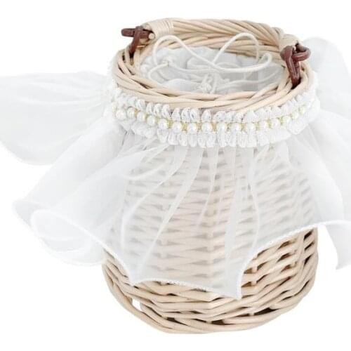 2021 New Fashion summer Shoulder Bag Womens Handbag Leather Bamboo Wicker Woven Messenger beach Bags totes Weaving