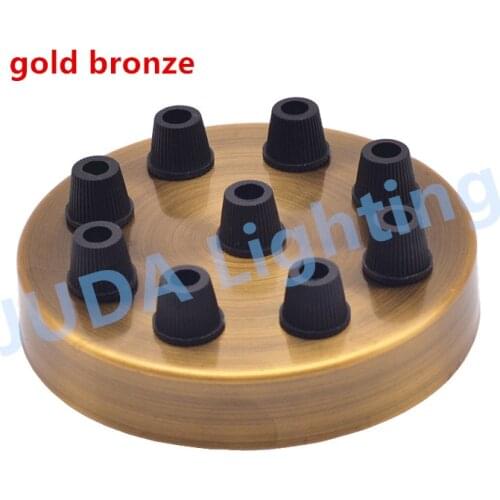 3 / 5 / 9 holes iron ceiling rose with cable wire grip pendant light ceiling canopy vintage chandeliers lamp base E27 led bulb