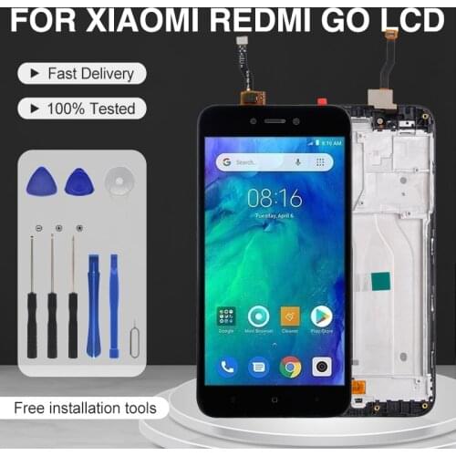 Discount Dinamico For Xiaomi Redmi Go LCD Display With Touch Screen Digitizer Aassembly 5.0inch LCD Replacement+Tools
