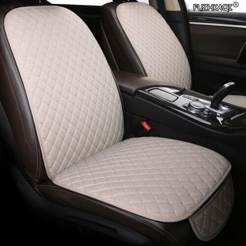FUZHKAQI flax car seat covers For kia sportage rio stinger niro carens carnival cerato ceed optima soul k3 k5 car seats