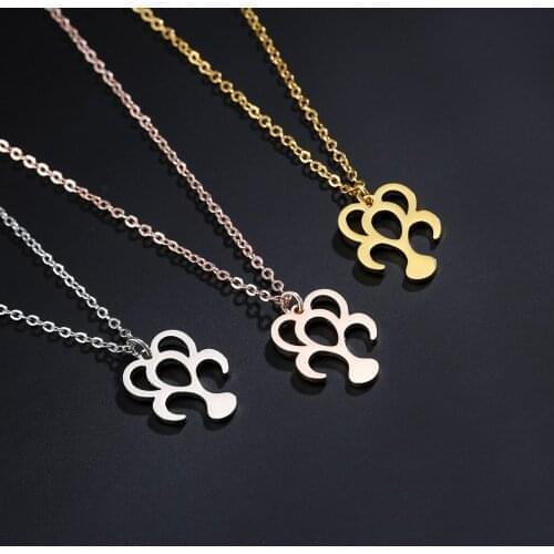 Cxwind Punk Dream Eater Sigil Pendant Necklace Charm Geometric Pendant Stainless Steel Choker Jewelry Gift For Women collier