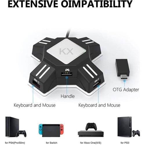 For PS4 Keyboard Mouse Adapter Gamepad Controller Converter For PS3 Xbox One Game Accessories For Switch