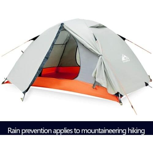 2 Person Aluminum Lightweight Camping Tent,Backpacking Tent, Double Layer Portable Handbag For Hiking,Travelling