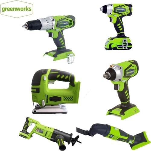 Greenworks 24V 6pcs tools Cordless Electric Power tool Lithium Oscillating tool/Reciprocating/Jig Saw/Wrench/Screwdriver