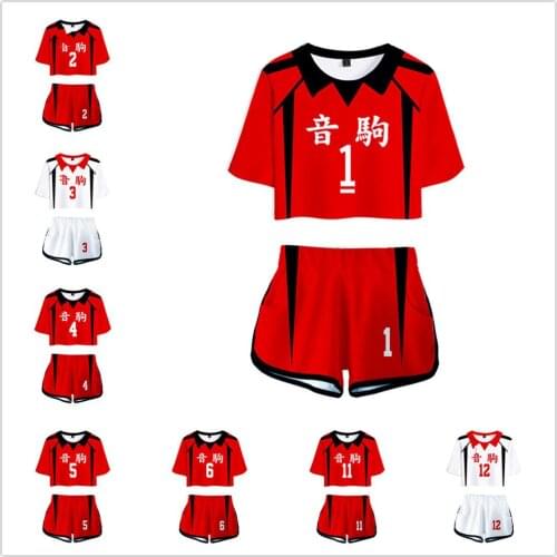 Haikyuu Cosplay Kuroo Tetsurou Cosplay Costume High School Uniform Sportswear Shirt+Shorts Jerseys Kozume Kenma Suit