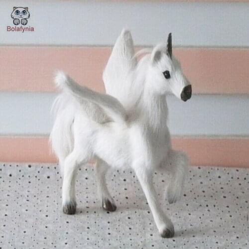 BOLAFYNIA simulation horse children Plush Stuffed Toy Simulation Pegasus Unicorn creative handmade crafts Baby Kids Toy gift