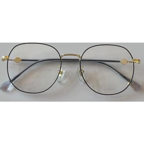 Round Brand Glasses Frame Women 2020 Luxury Fashion Metal Myopia Glasses Frame With Box Male