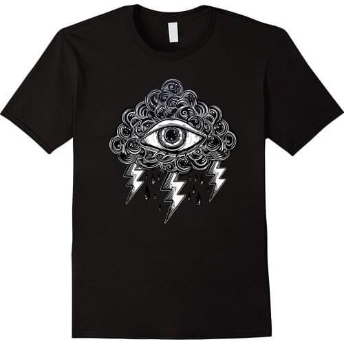 2019 Fashion Hot sale Stay Weird - All Seeing Eye Tshirt - Hypnosis Psychic Tattoo Tee shirt
