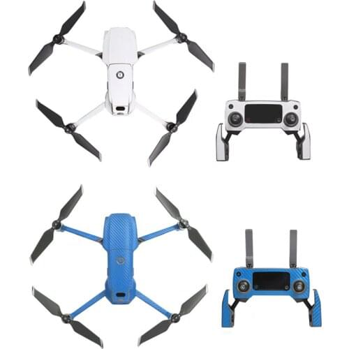 MASiKEN 3D Carbon Fiber Waterproof Fiber Decal Skin Sticker Full Set for DJI Mavic 2 Pro & Zoom Drone Body Protection Cover