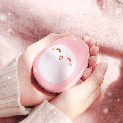 Cute Hands Warmer Smart Heating Pad Portable Power Bank Infrared Heated 2 in 1 Rechargeable Travel Heater Automation Kits