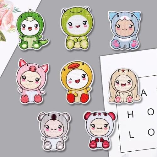 Cartoon cute animal patch babys clothing patches backpack decoration small applique small cat iron on patch