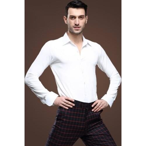 New Arrival Men Square Dance Shirt Male Ballroom Dance Clothes Acrobatics Adult Modern Latin Dance Long Sleeved Jacket B-5984