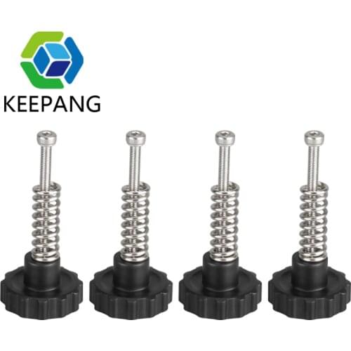 12pcs 4 Sets New DIY Leveling Modules 3D Printer Heatbed Leveling Kit 4pcs Adjustment Nut+4pcs Springs+4pcs M3 Screw Heatbed Kit