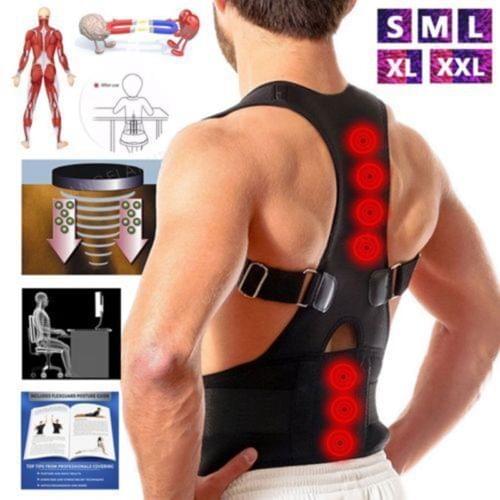 Shoulder Back Belt Spine Support Belt for Men Women New Magnetic Posture Corrector Neoprene Back Corset Brace Straightener