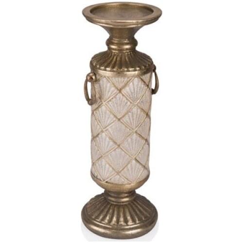 Porio Gold Cream Candle holder 11x11x31
