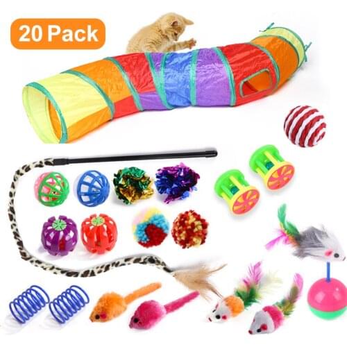 Cat Cave Tunnel Practical Collapsible Play Rainbown Toy Indoor Outdoor Kitty Puppy Toys For Puzzle Exercising Hiding Training