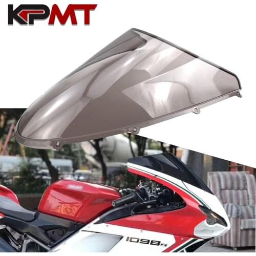 Windscreen Screen Wind Deflectors Smoke Clear Windshield Double Bubble For Ducati 848 1098 1198 1098s 1198s