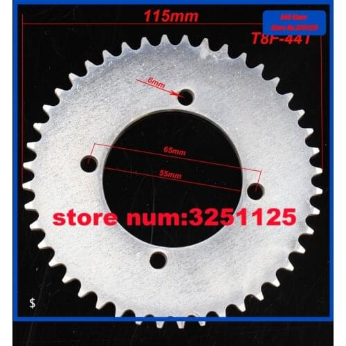 THE MOTOR Store rear sprocket t8f 44t silver 54mm 44 tooth mini moto atv quad dirt pit bike parts moped scooter pocket