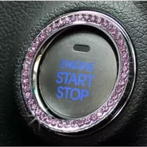 Diamond Ignition Switch Cover Decoration Sticker Protection Ring for Cadillac XTS SRX ATS CTS/Renault Koleos Fluenec Latitude