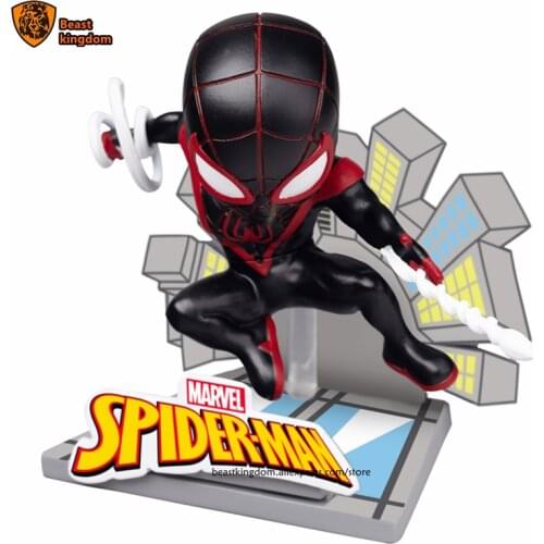 Beast kingdom Marvel Miles morales mini egg Attack Series garage Garage Kits Model Kits Collecting gift toys