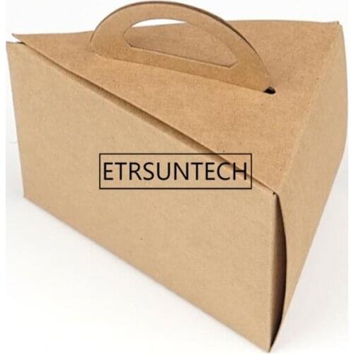 200pcs Triangle Slice Small Pastry Cake Baking Box Cheese Mousse Cake Box Dessert Packing Box Party Supplies