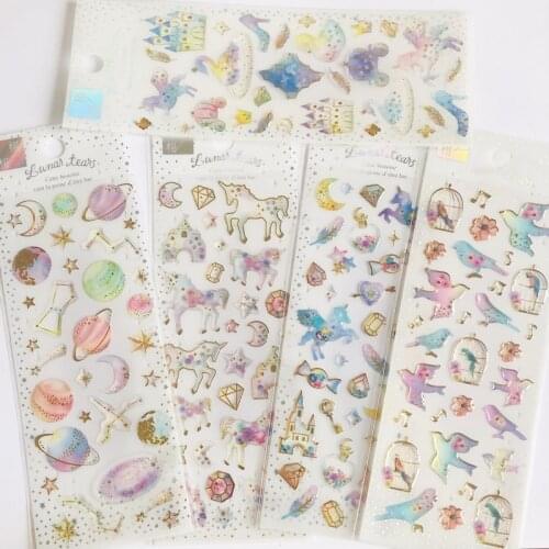 3 Sheets Mixed Animal Planet Dolphin Crystal Stickers Epoxy Resin Stickers Filler For Silicone Molds DIY Jewelry Making Tools