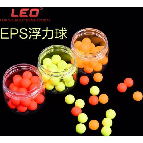 30pcs Plastic Fishing Buoy Float Ball Small Circle Senior 12mm EPS Foam Tackle Yellow Orange Red